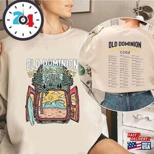 Old Dominion Band No Bad Vibes Tour Shirt Sweatshirt 2 Sided